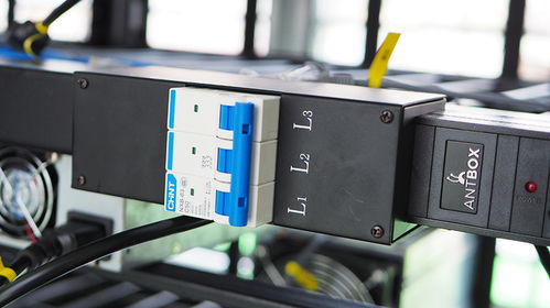 High-performance bitcoin mining rig in a mining farm environment