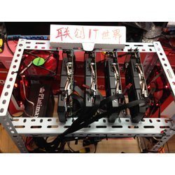 An array of energy-efficient mining rigs in a modern facility, highlighting advancements in sustainable cryptocurrency mining